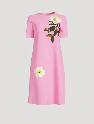 Floral Embroidered Shift Dress