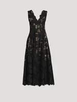 Magnolia Guipure Lace Midi Dress