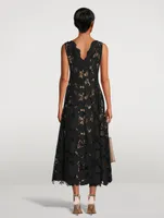 Magnolia Guipure Lace Midi Dress