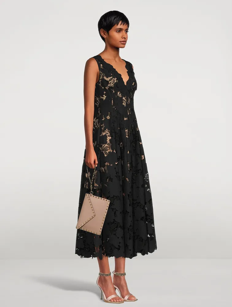 Magnolia Guipure Lace Midi Dress