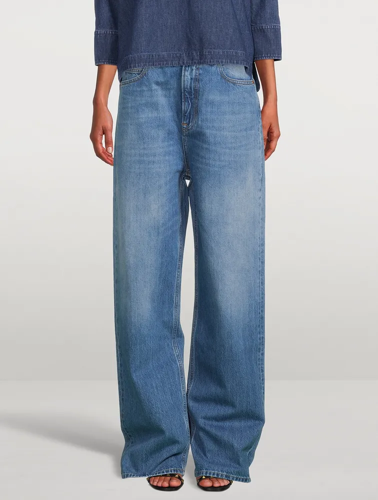 Wide-Leg Jeans With Archive 1985 Print