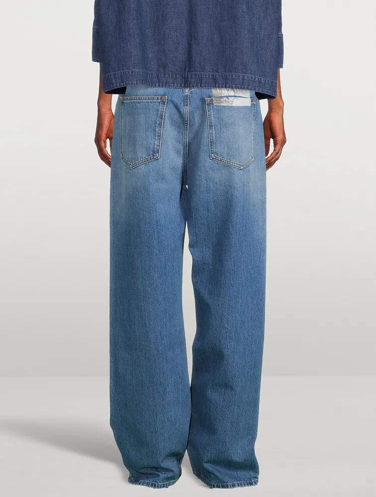 Wide-Leg Jeans With Archive 1985 Print