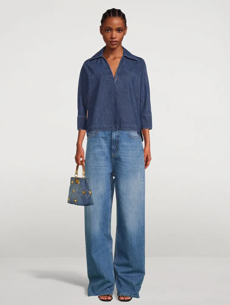 Wide-Leg Jeans With Archive 1985 Print