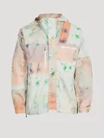 Hooded Anorak Jacket Map Print