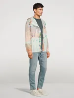 Hooded Anorak Jacket Map Print