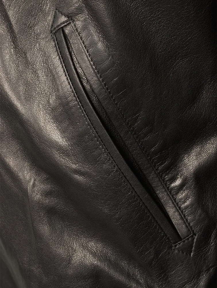 Leather Bomber Jacket