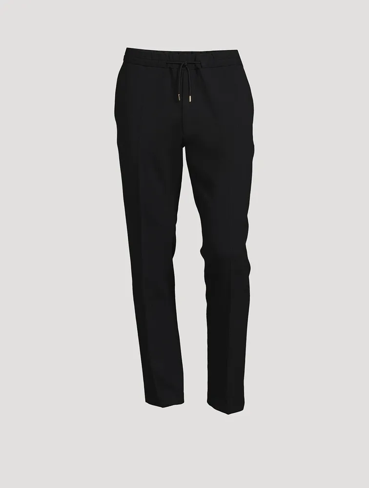 3D Wool-Blend Drawstring Pants