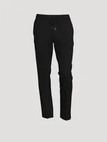 3D Wool-Blend Drawstring Pants