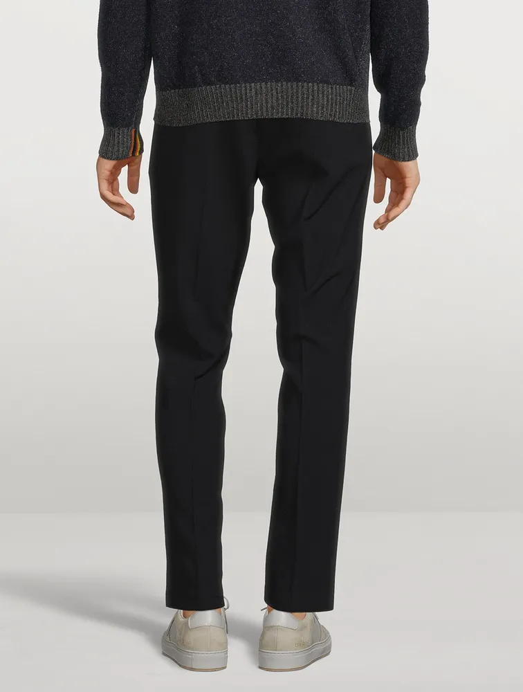3D Wool-Blend Drawstring Pants
