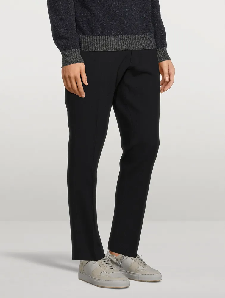3D Wool-Blend Drawstring Pants