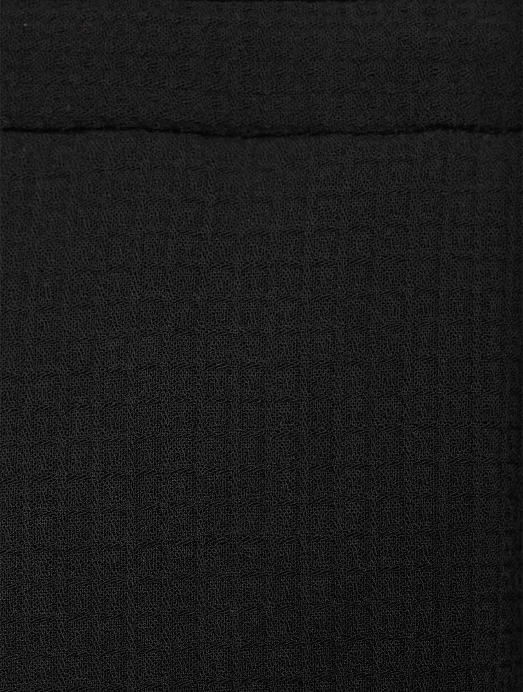 3D Wool-Blend Drawstring Pants