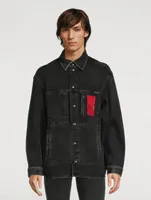 Denim Shirt With Rubber Logo