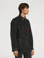 Denim Shirt With Rubber Logo