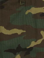 Cotton Cargo Jogger Pants Camo Print