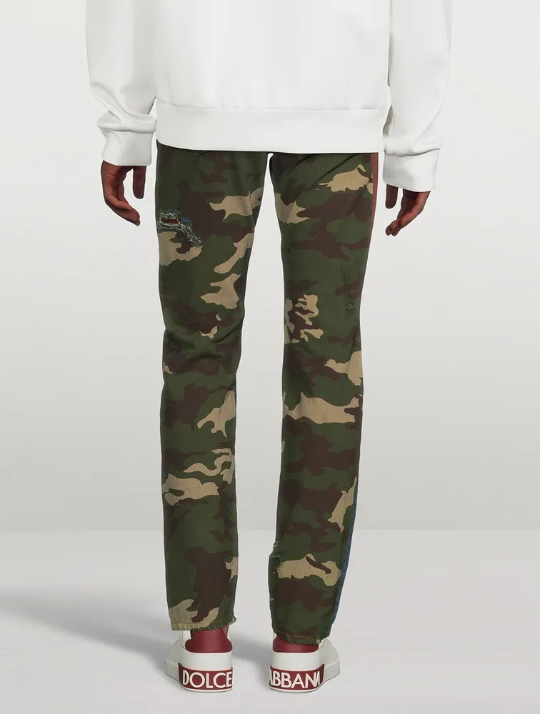 Slim-Fit Jeans With Camo Print