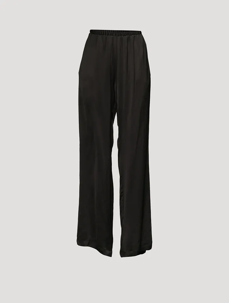 Crepe Satin Palazzo Pants