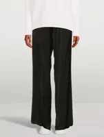 Crepe Satin Palazzo Pants