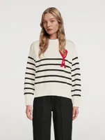 Ami De Cœur Striped Cotton And Wool Sweater