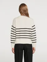 Ami De Cœur Striped Cotton And Wool Sweater