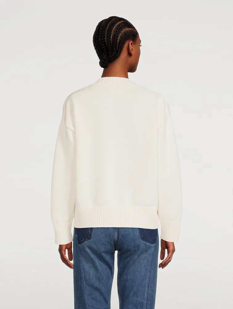 Ami De Cœur Cotton And Wool V-Neck Sweater