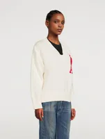 Ami De Cœur Cotton And Wool V-Neck Sweater