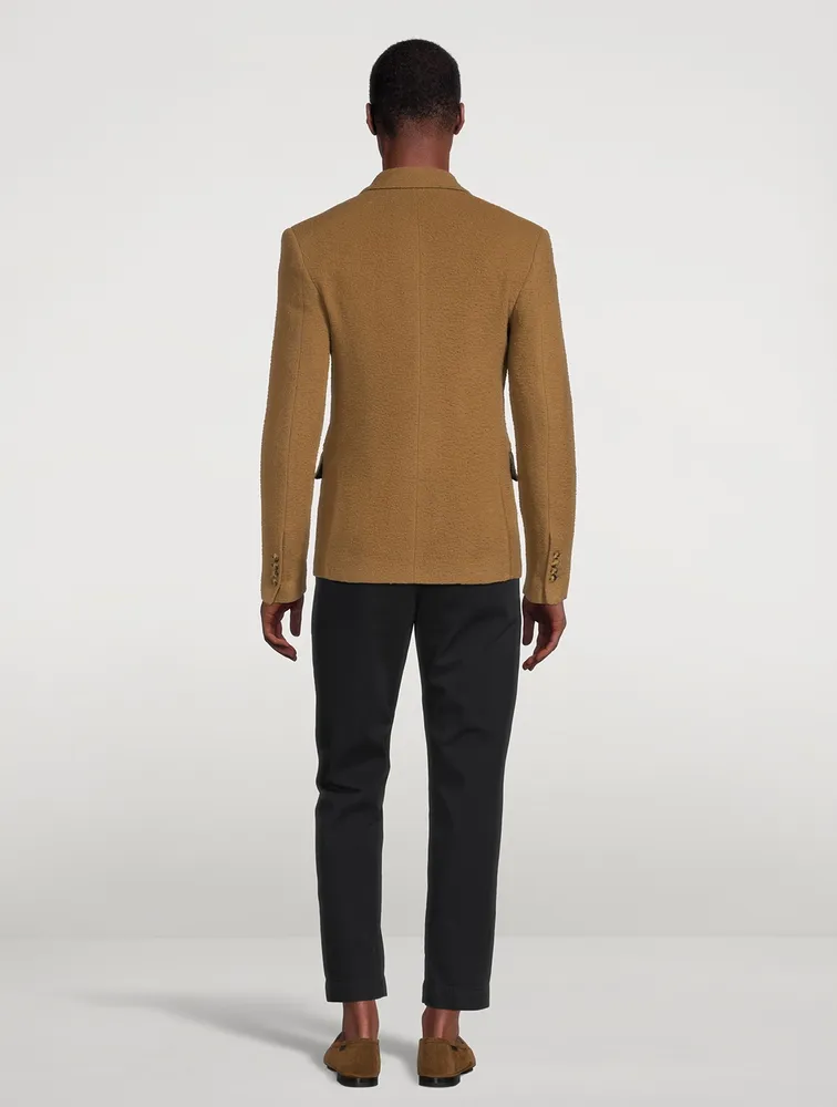 Wool-Blend Double-Breasted Jacket