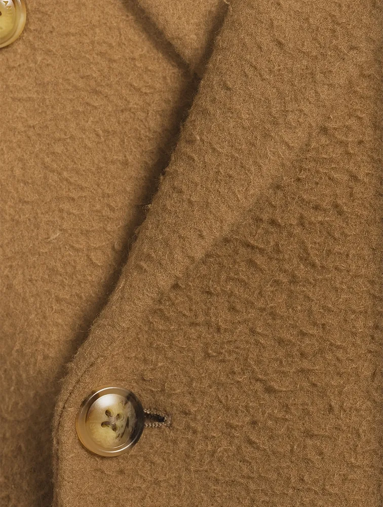 Wool-Blend Double-Breasted Jacket