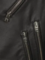 Amiri Paint Drip Logo Leather Jacket Sz 48