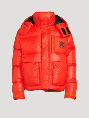 Down Puffer Jacket With Back Logo