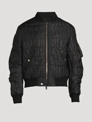 Quilted Logo Bomber Jacket