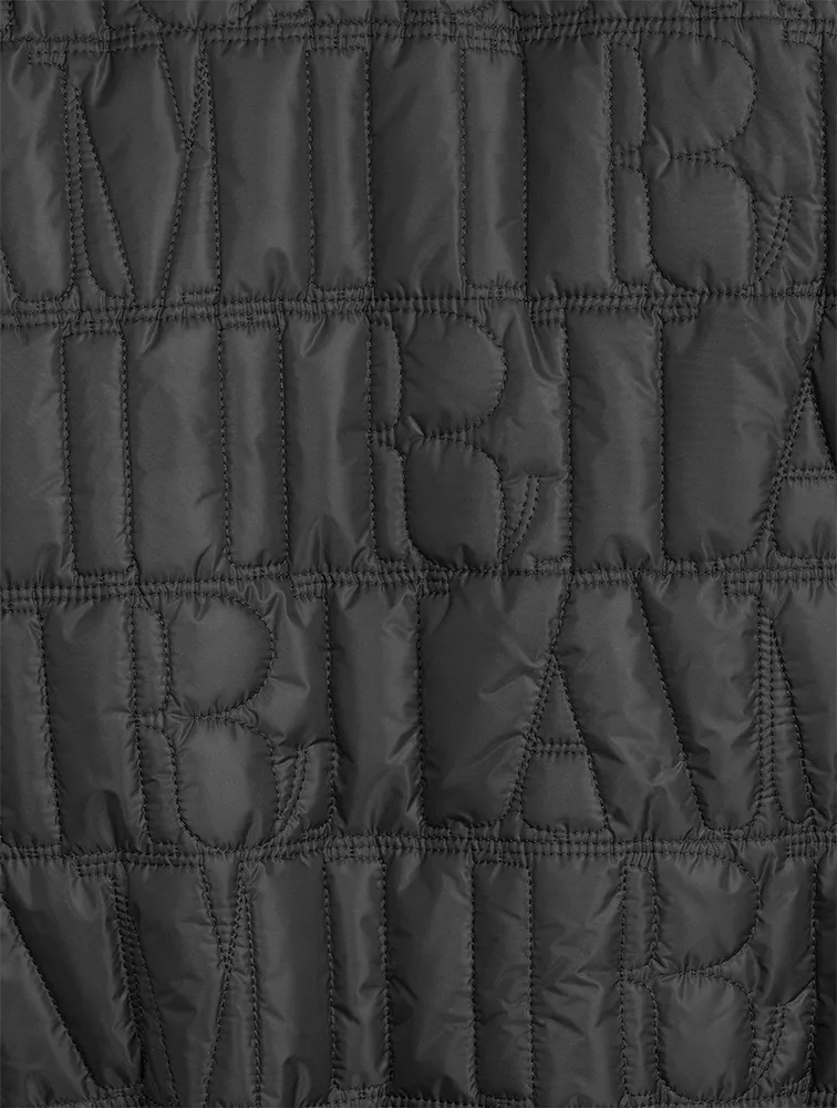 Quilted Logo Bomber Jacket