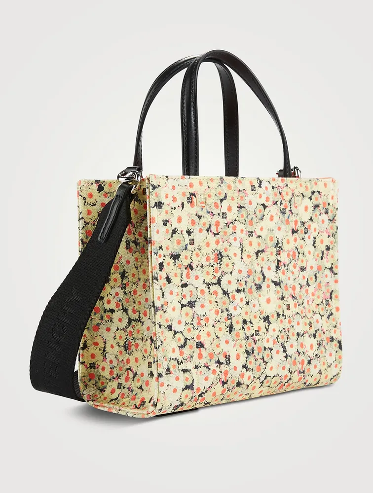 Mini G Tote Canvas Bag In Floral Print