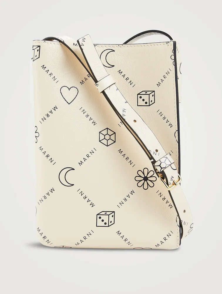 Nano Museo Leather Tote Bag In Logo Print