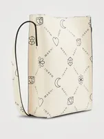 Nano Museo Leather Tote Bag In Logo Print