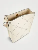 Nano Museo Leather Tote Bag In Logo Print