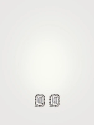 Eton Emerald Borderset Stud Earrings