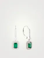 Moxie Emerald Borderset Drop Earrings