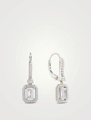 Moxie Emerald Borderset Drop Earrings