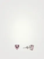 9K White Gold Camden Heart Stud Earrings