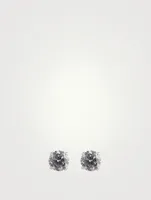 9K Gold Eternal Four Prong Round Stud Earrings