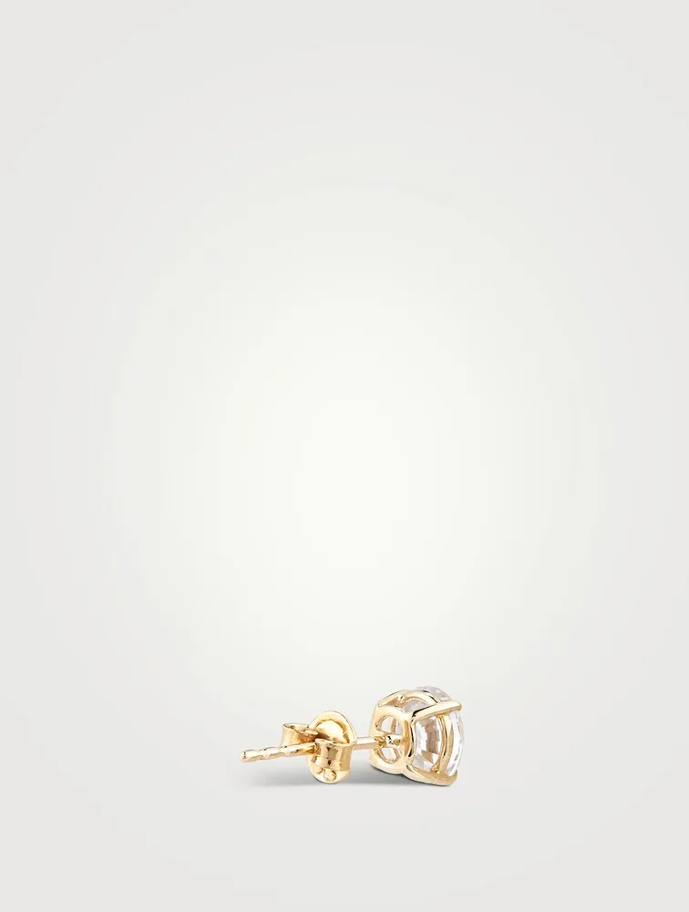 9K Gold Round Stud Earrings