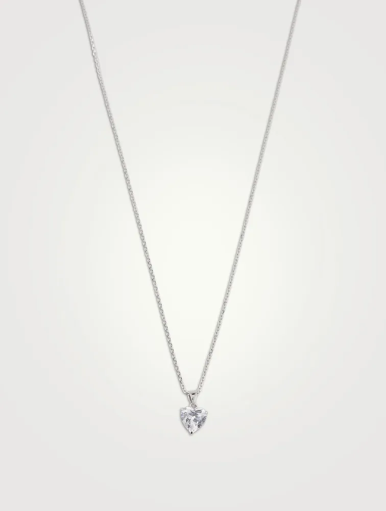 9K White Gold Camden Heart Pendant Necklace