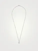 9K White Gold Cecile Pear Pendant Necklace