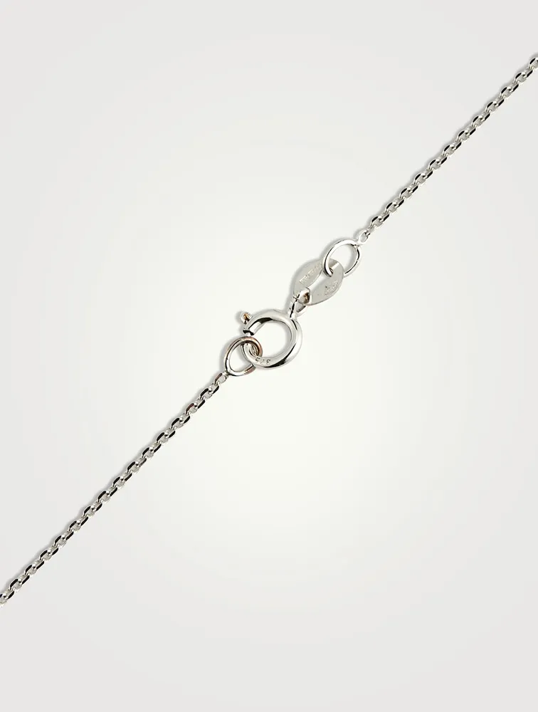 9K White Gold Cecile Pear Pendant Necklace