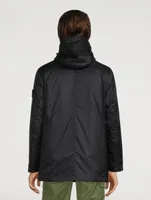 Ripstop Nylon Zip Jacket With Hood