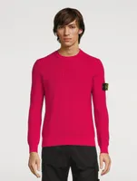 Ribbed Soft Cotton Crewneck Sweater