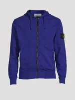 Garment-Dyed Cotton Fleece Zip Hoodie