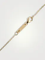 18K Gold Mini Mixed Bar Necklace With Diamonds