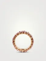 18K Rose Gold Eternity Band With Pink Sapphire