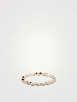 Ivy 18K Rose Gold Eternity Band With Diamonds
